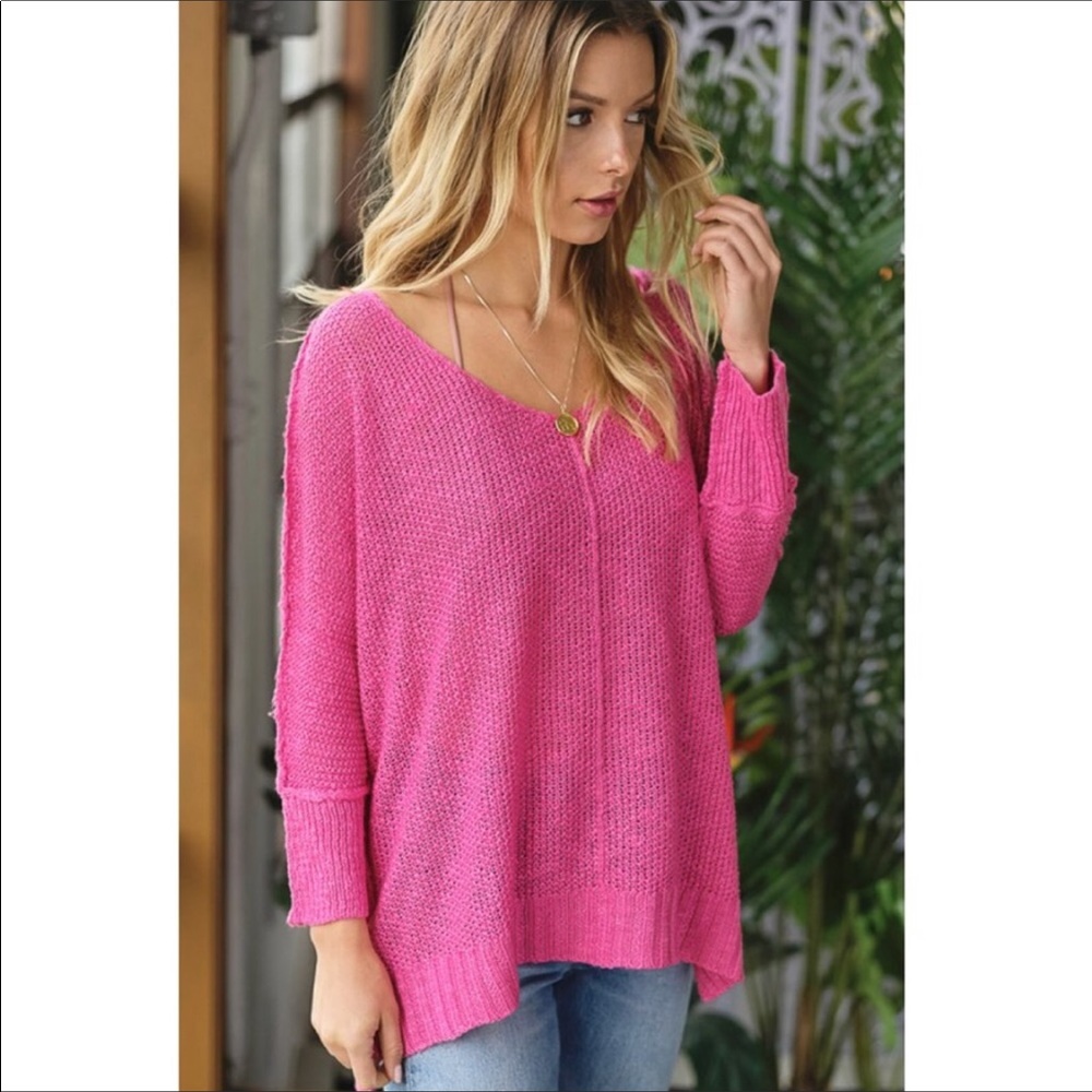 V-Neck Semi Sheer Tunic Top - Picture 3 of 5